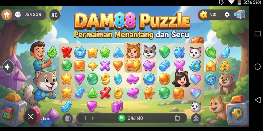 Tangkapan layar gameplay DAM88 yang menampilkan tantangan puzzle menarik.