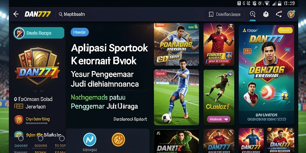 Tampilan gameplay taruhan olahraga seru di aplikasi DAN777.