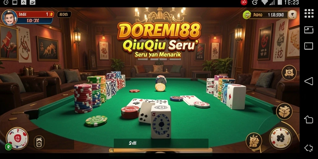 Tampilan gameplay QiuQiu yang seru dan menarik.