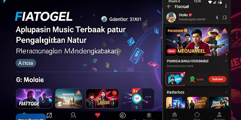 Tampilan gameplay FIATOGEL dengan antarmuka pengguna yang menarik.