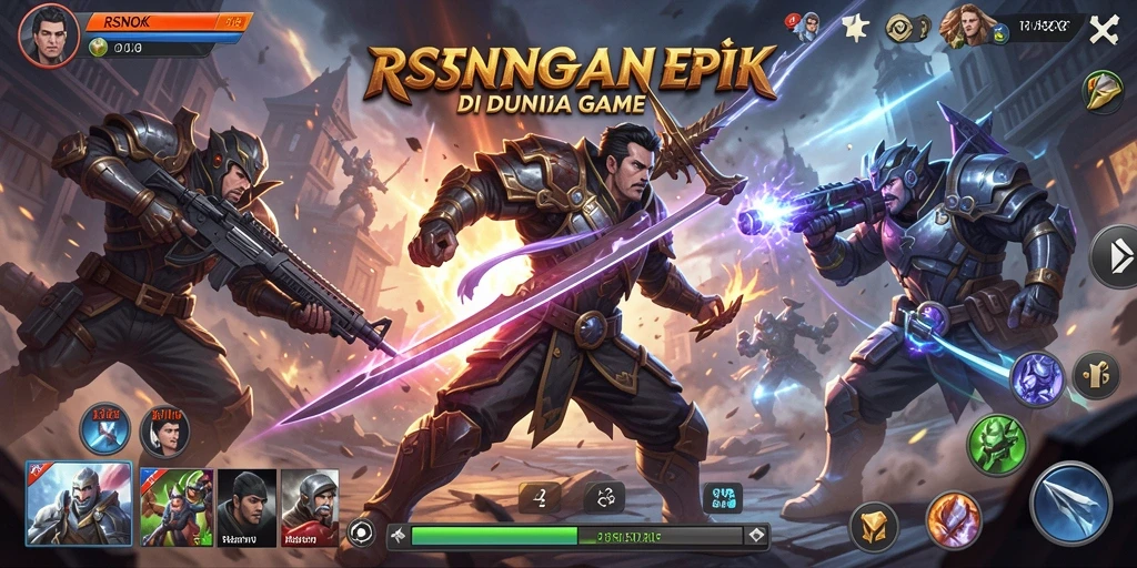 Screenshot RSNOK menampilkan aksi bertarung yang mendebarkan di arena.